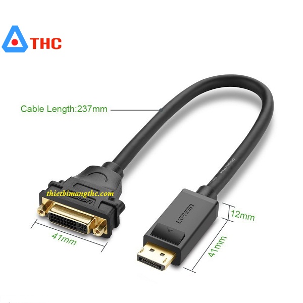 Bộ chuyển đổi cáp mạ vàng DP to DVI Hỗ trợ 1080P